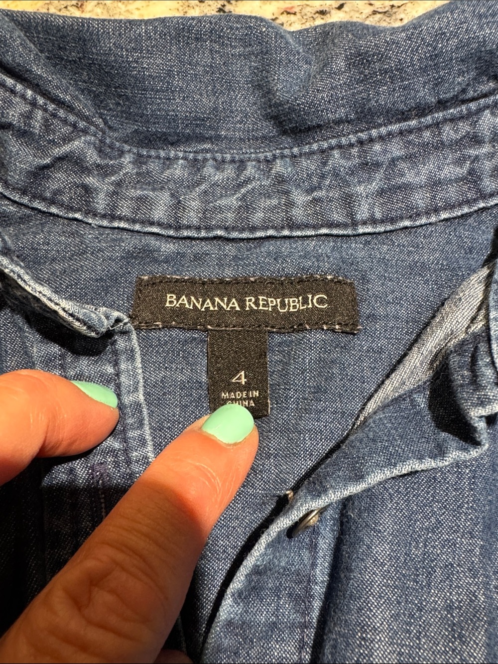 Banana Republic Denim Button-Up Shirt Dress in Blue - Picture 2 of 10